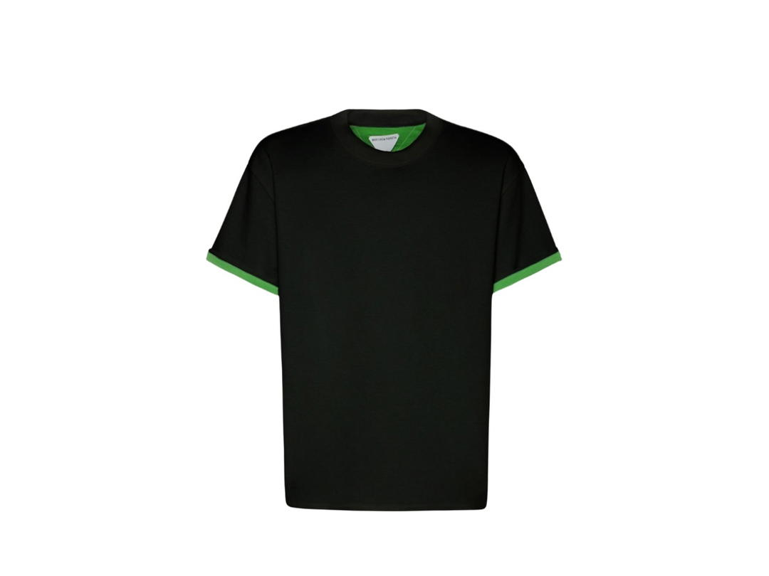 Bottega Veneta Bottega Veneta Layered Crewneck T Shirt Black Green
