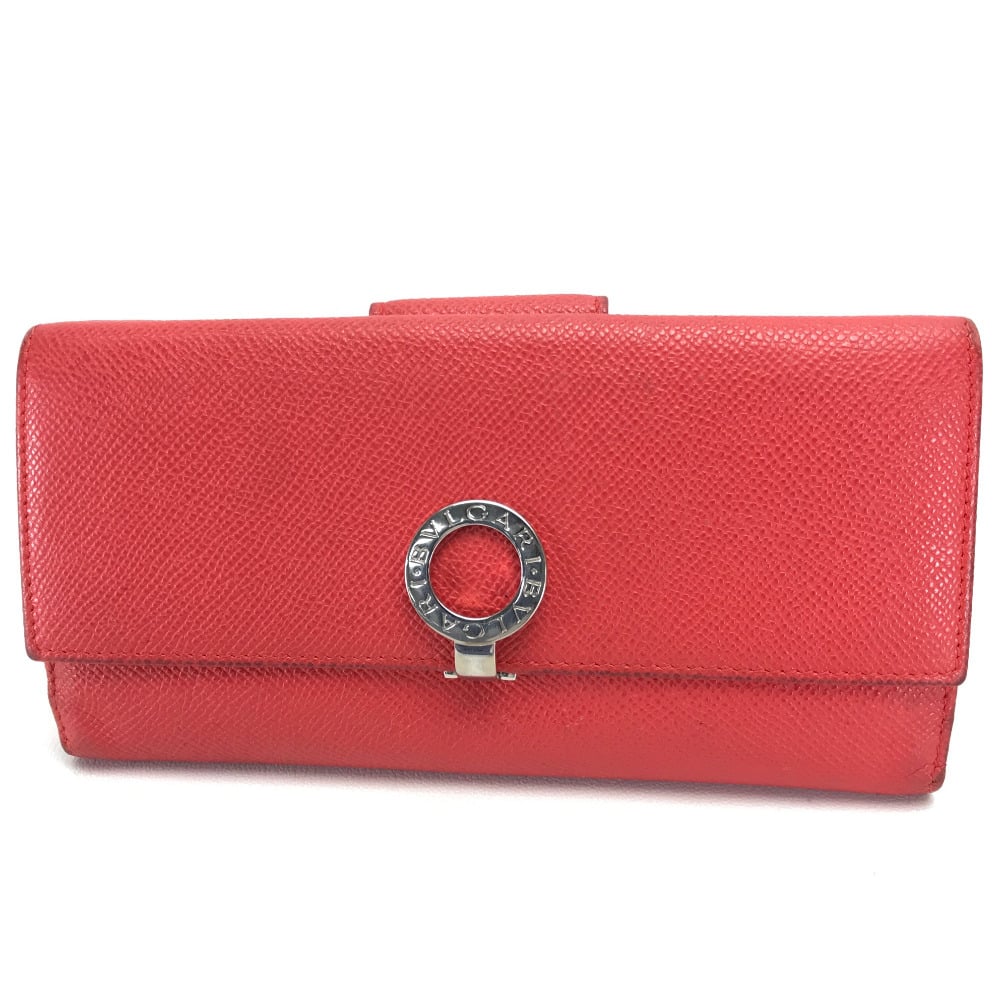 Bvlgari Bvlgari 33744 Bulgari Bulgari Bifold Long Wallet Leather Red