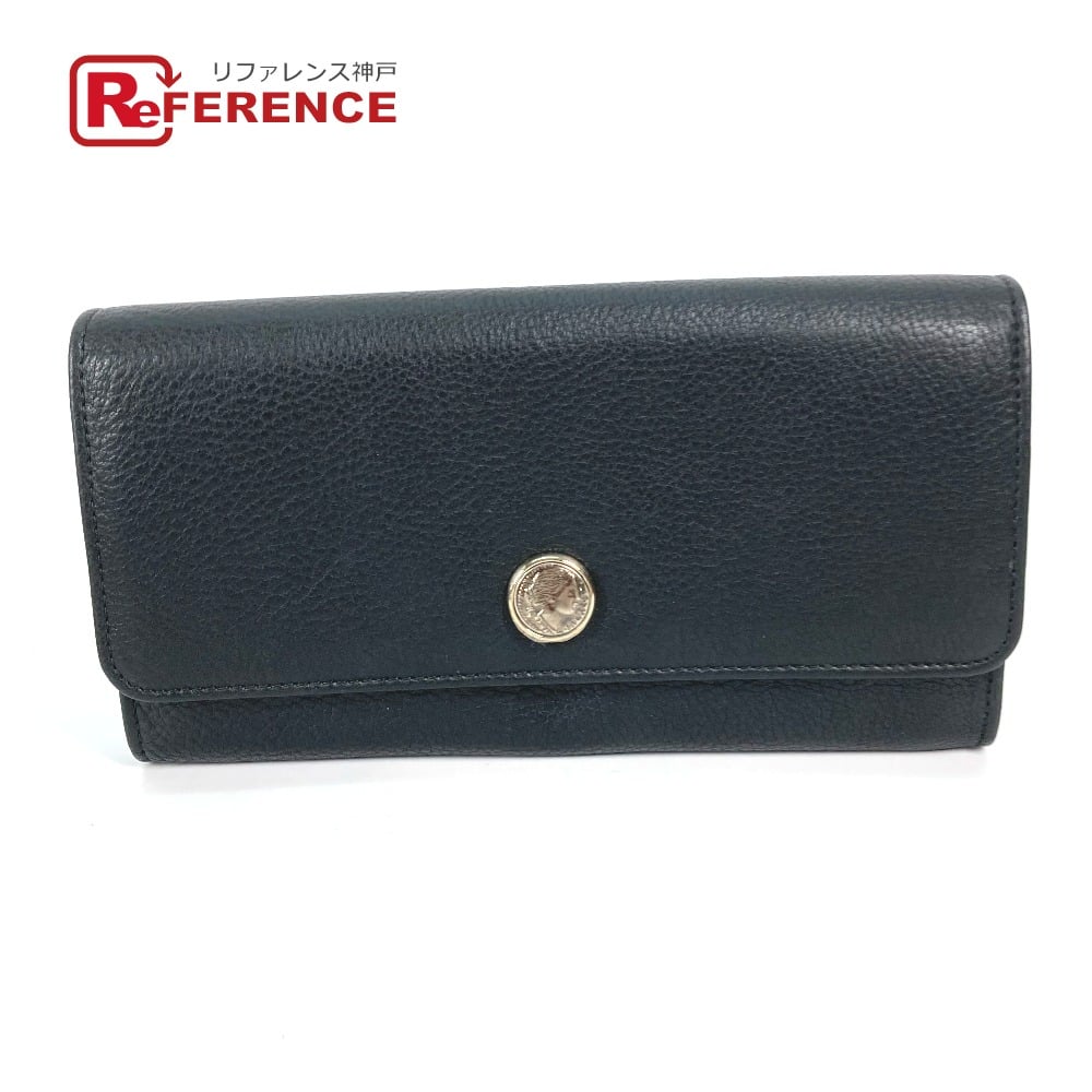 Bvlgari BVLGARI 35963 Long wallet MONETE Monate flap Long Wallet Leather Black