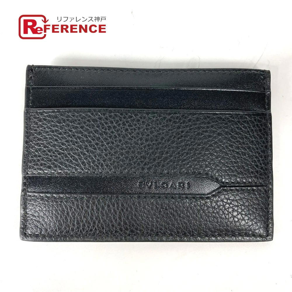 Bvlgari BVLGARI 36969 Logo Octo OCTO  Card Case Leather Black Unused