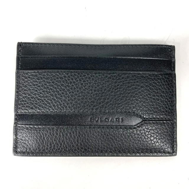 Bvlgari BVLGARI 36969 Logo Octo OCTO  Card Case Leather Black Unused - view 2