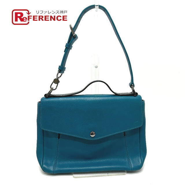 Bvlgari BVLGARI 38639 flap 2WAY Bag Bag Handbag Hand Bag Leather turquoise blue - view 1
