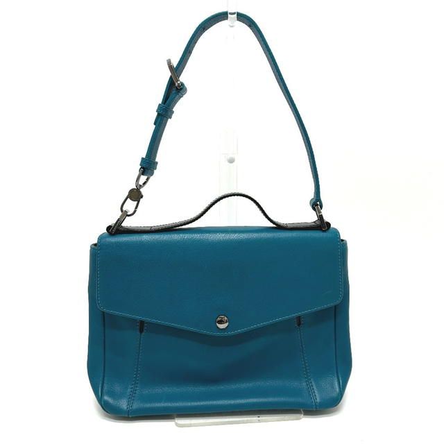 Bvlgari BVLGARI 38639 flap 2WAY Bag Bag Handbag Hand Bag Leather turquoise blue - view 2