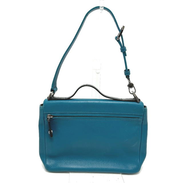 Bvlgari BVLGARI 38639 flap 2WAY Bag Bag Handbag Hand Bag Leather turquoise blue - view 3