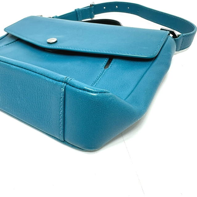Bvlgari BVLGARI 38639 flap 2WAY Bag Bag Handbag Hand Bag Leather turquoise blue - view 5