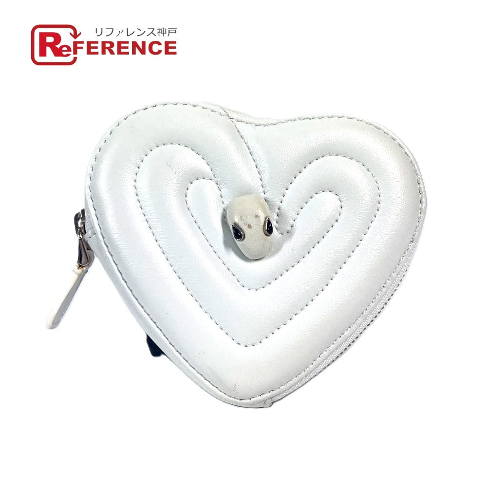 Bvlgari BVLGARI AMBUSH collaboration heart Coin Compartment Wallet coin purse White