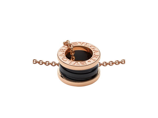 Bvlgari Bvlgari B.Zero1 Necklace In 18Kt Rose-Gold With Black Ceramic Pendant - view 3