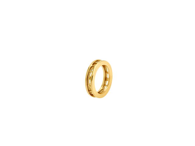 Bvlgari Bvlgari B.Zero1 Ring In 18 Kt Yellow Gold One-Band Ring With Openwork Logo Spiral - view 1