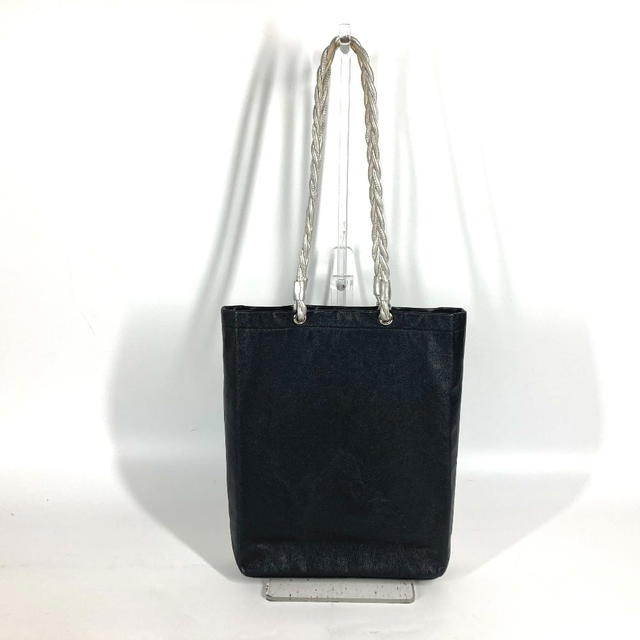 Bvlgari BVLGARI bag S.Bulgari logo Vertical Tote Bag Shoulder Bag Leather Black/Silver - view 3