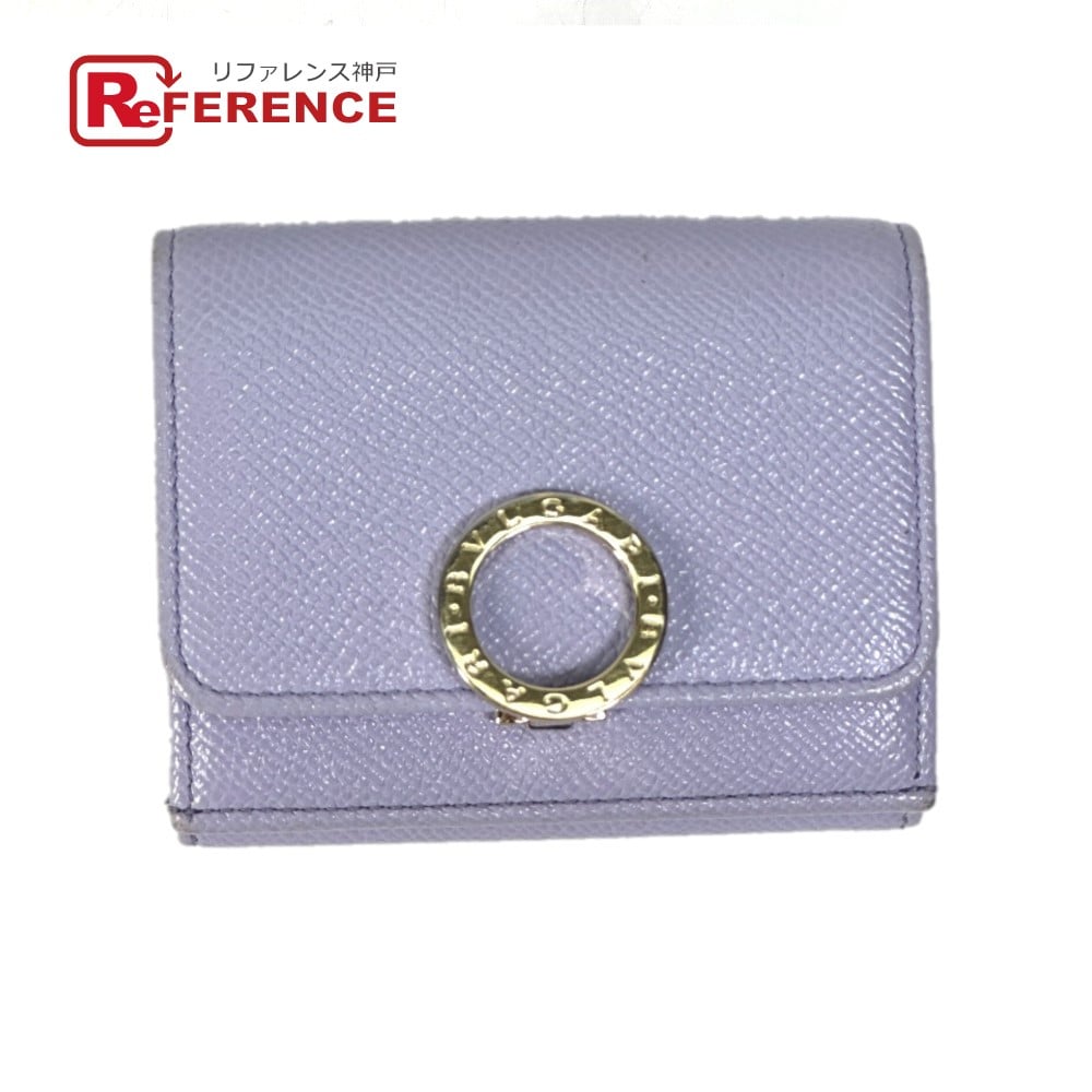 Bvlgari BVLGARI Bulgari Bulgari Compact Trifold wallet Leather purple/SilverHardware