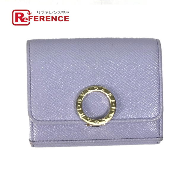 Bvlgari BVLGARI Bulgari Bulgari Compact Trifold wallet Leather purple/SilverHardware - view 1
