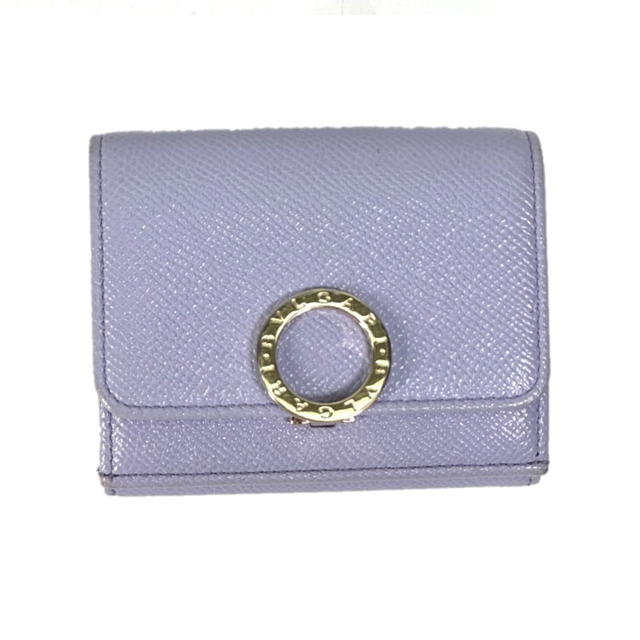 Bvlgari BVLGARI Bulgari Bulgari Compact Trifold wallet Leather purple/SilverHardware - view 2