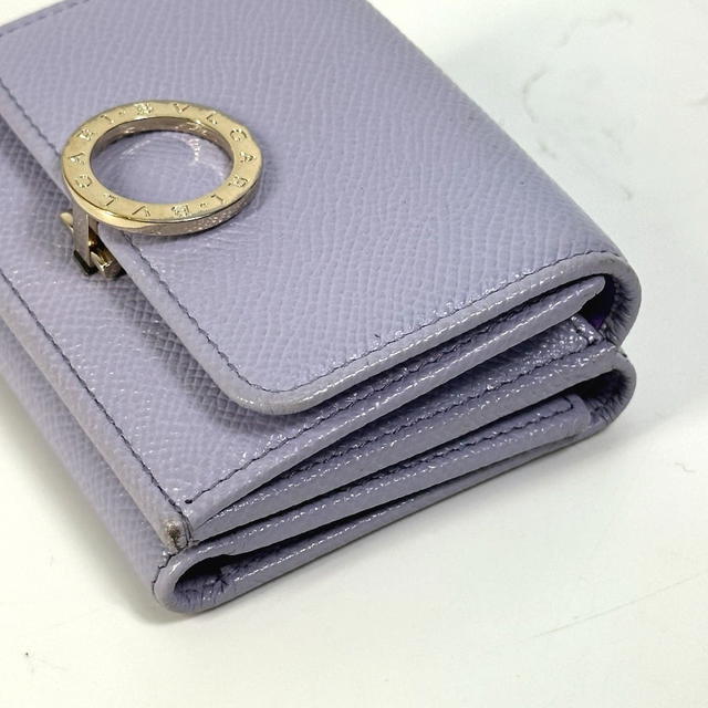 Bvlgari BVLGARI Bulgari Bulgari Compact Trifold wallet Leather purple/SilverHardware - view 5