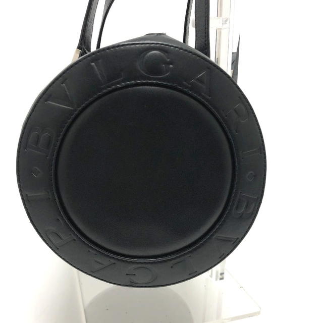 Bvlgari BVLGARI Bulgari Bulgari Cylindrical Hand Bag Leather Black - view 3
