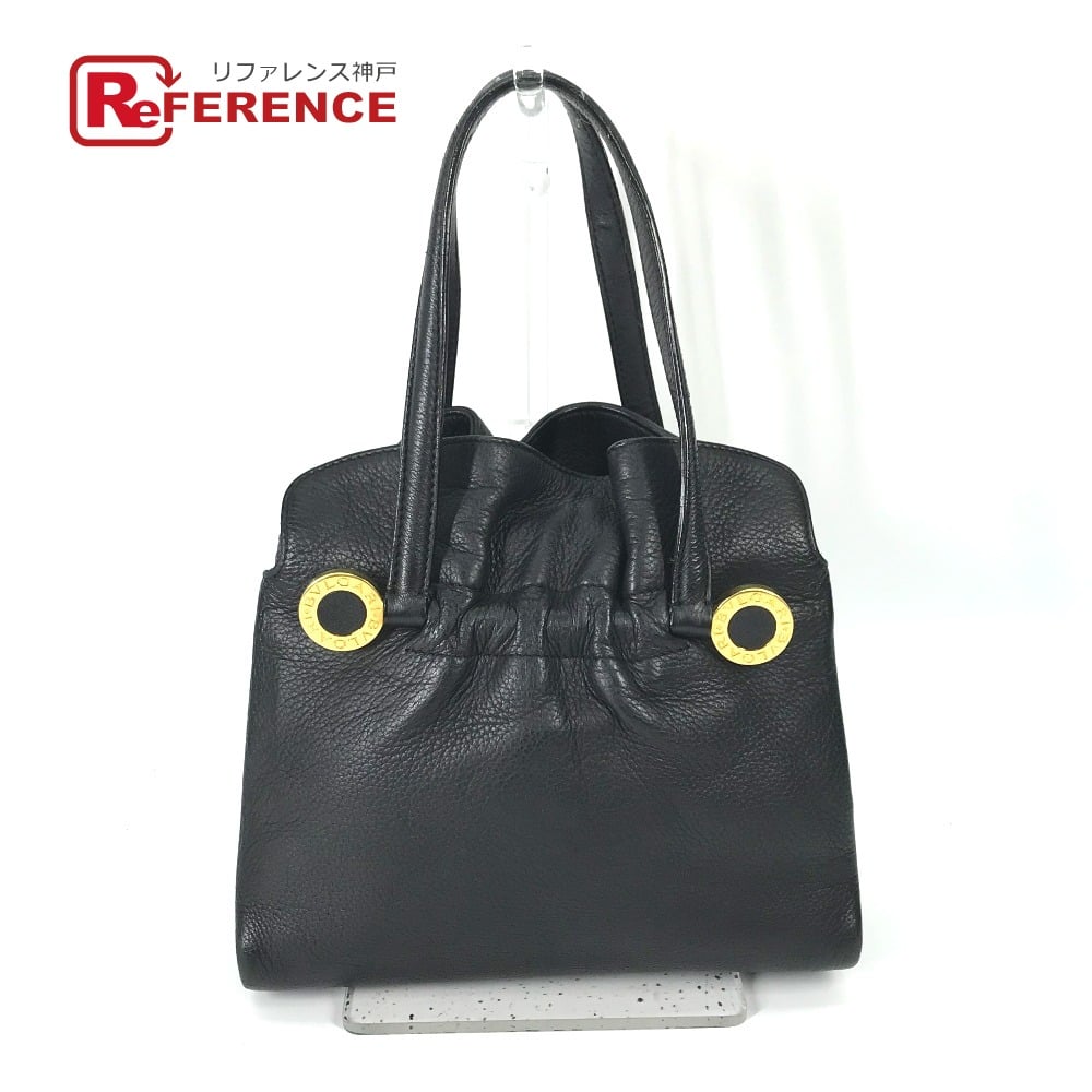 Bvlgari BVLGARI Bulgari Bulgari Hand Bag Bag Tote Bag Leather Black/Gold