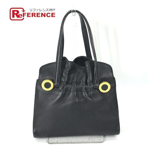 Bvlgari BVLGARI Bulgari Bulgari Hand Bag Bag Tote Bag Leather Black/Gold - view 1