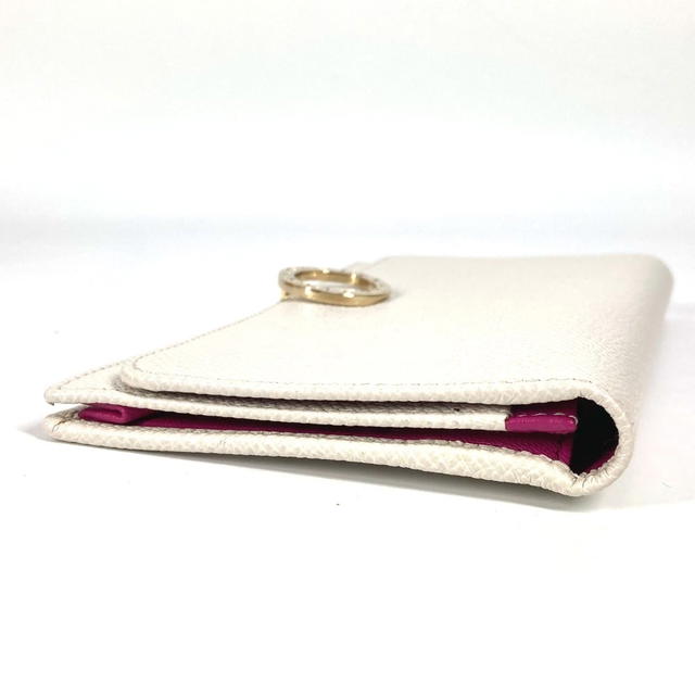Bvlgari BVLGARI Bulgari Bulgari Logo Clip long wallet bifold Long Wallet Leather White - view 4
