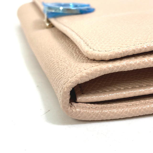 Bvlgari BVLGARI Bulgari Bulgari Logo clip Two fold Folded wallet Leather Light Pink - view 5