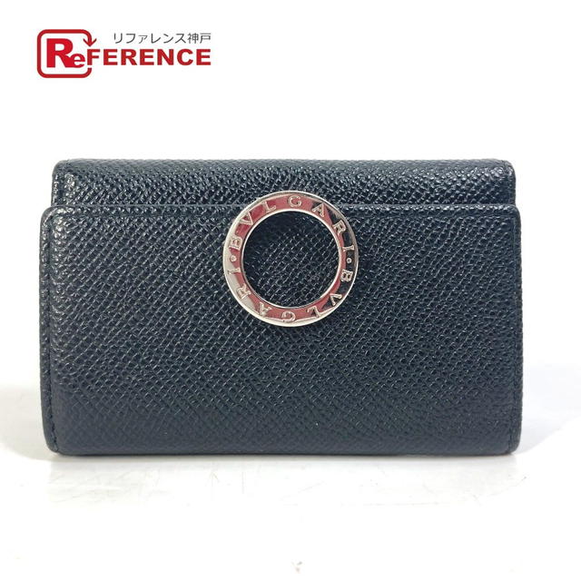Bvlgari BVLGARI Bulgari Bulgari ring clip logo clip 6-Ring Key Key Case Leather Black - view 1