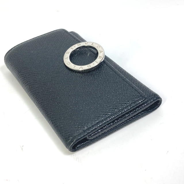Bvlgari BVLGARI Bulgari Bulgari ring clip logo clip 6-Ring Key Key Case Leather Black - view 5