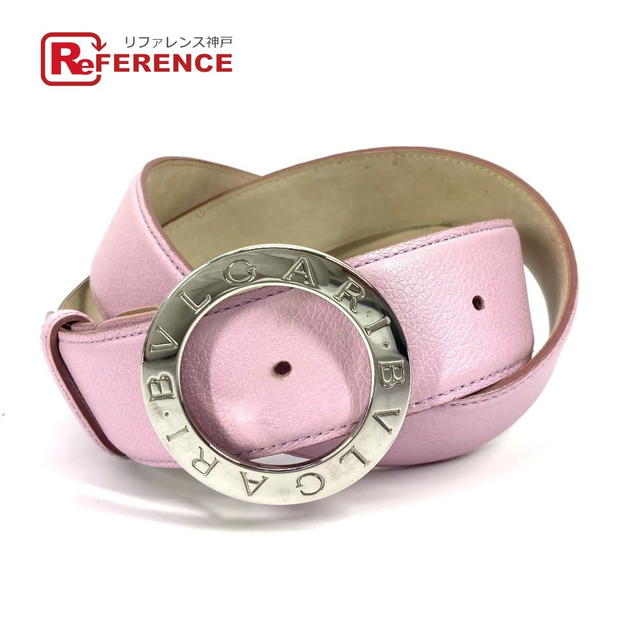 Bvlgari BVLGARI BVLGARI BVLGARI logo Accessories Buckle Belt belt Leather pink/Silver - view 1