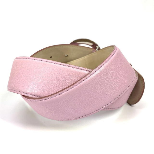 Bvlgari BVLGARI BVLGARI BVLGARI logo Accessories Buckle Belt belt Leather pink/Silver - view 3