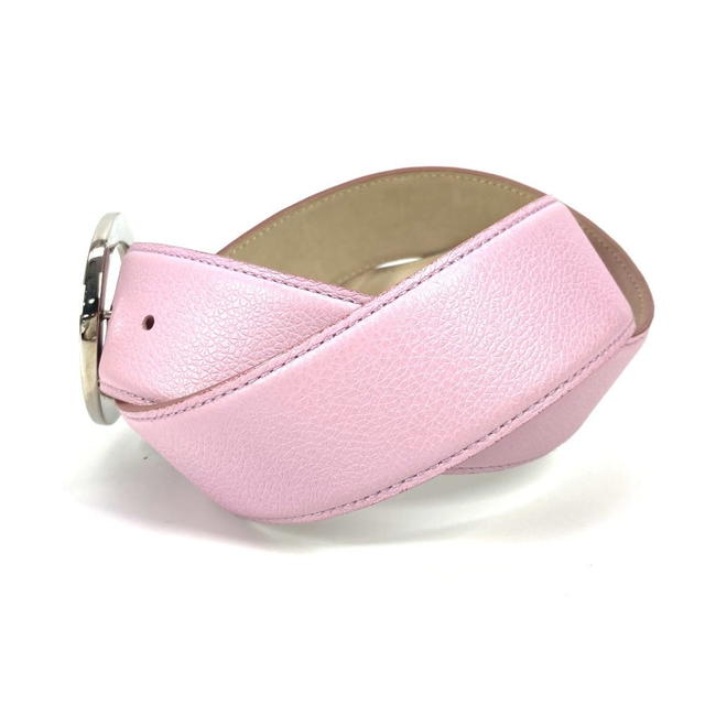 Bvlgari BVLGARI BVLGARI BVLGARI logo Accessories Buckle Belt belt Leather pink/Silver - view 5