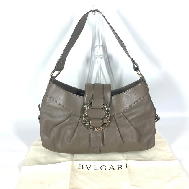 Bvlgari BVLGARI BVLGARI BVLGARI logo bag shawl Shoulder Bag Leather gray - view 4