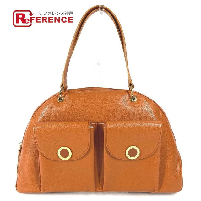 Bvlgari BVLGARI Bvlgari Bvlgari logo Hand Bag Shoulder Bag Leather Brown - view 1