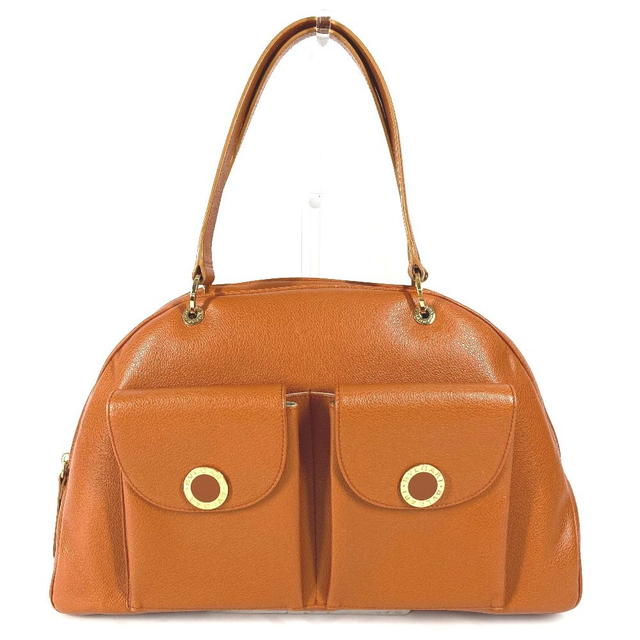Bvlgari BVLGARI Bvlgari Bvlgari logo Hand Bag Shoulder Bag Leather Brown - view 2