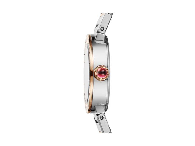 Bvlgari Bvlgari Bvlgari X Lisa Watch 23MM In Stainless Steel With 18 Kt Rose Gold-White Pearl Mosaic Dial - view 3