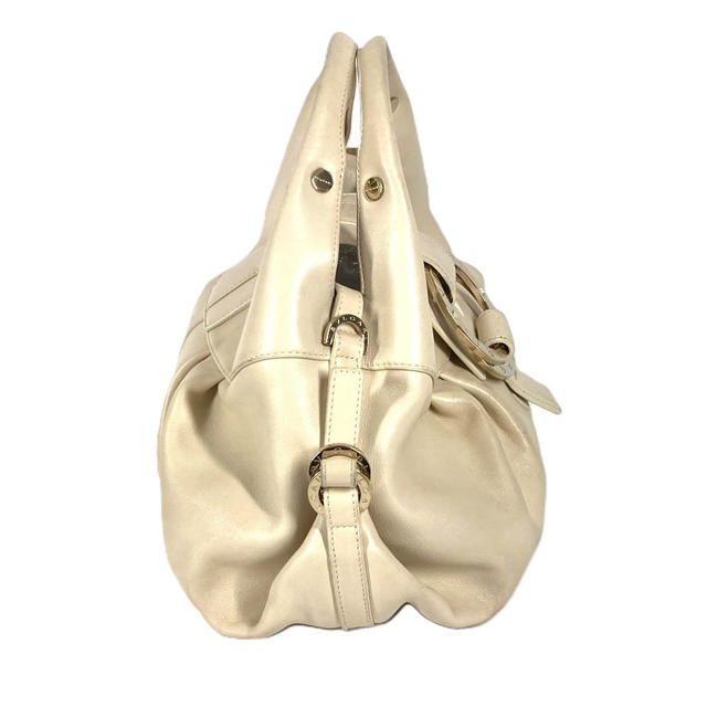 Bvlgari BVLGARI Chandra logo Bag Hand Bag Leather Beige - view 5