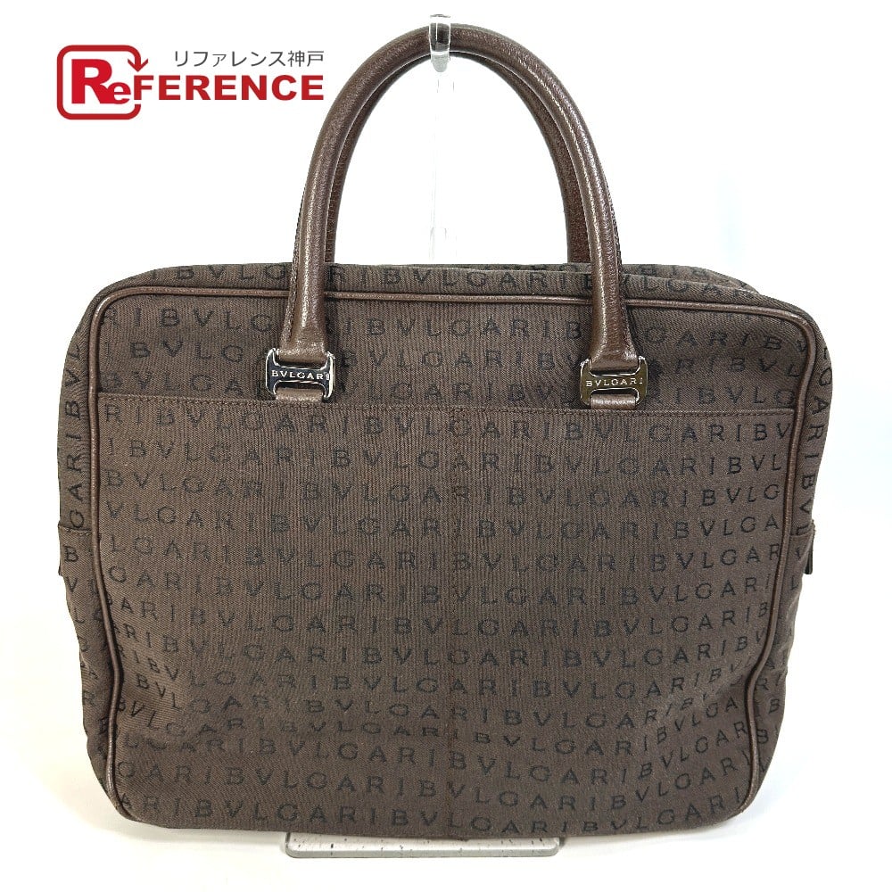 Bvlgari BVLGARI Hand Bag Logo mania briefcase bag Business bag Canvas Brown/Orange