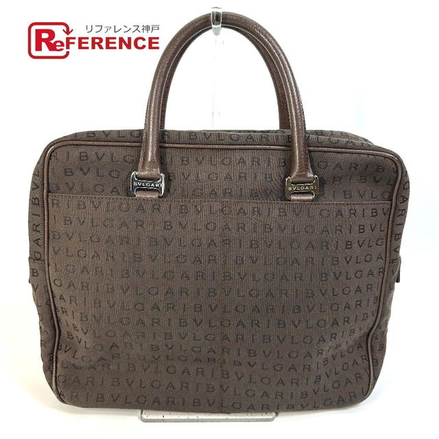 Bvlgari BVLGARI Hand Bag Logo mania briefcase bag Business bag Canvas Brown/Orange - view 1