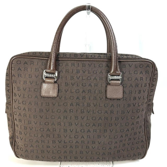 Bvlgari BVLGARI Hand Bag Logo mania briefcase bag Business bag Canvas Brown/Orange - view 3