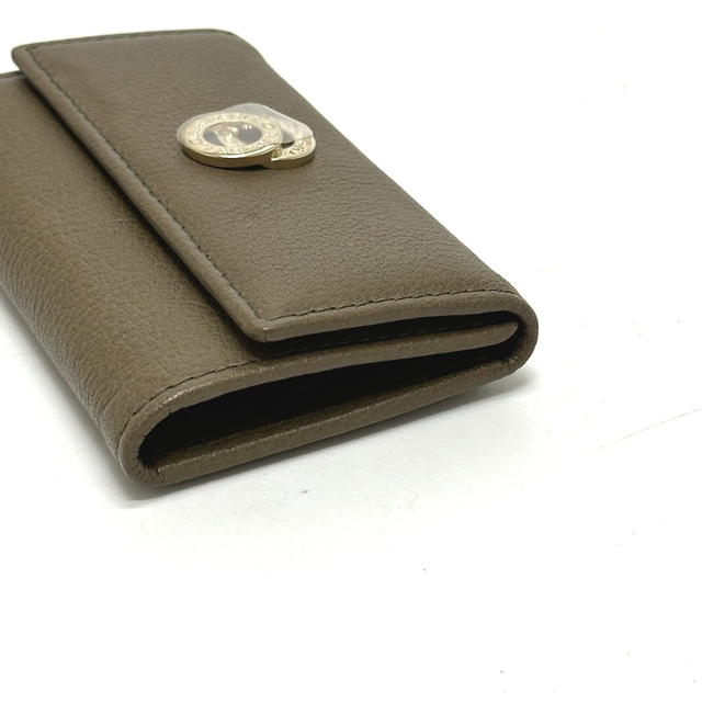 Bvlgari BVLGARI key double ring 6 rows  Key Case Leather Brown - view 5
