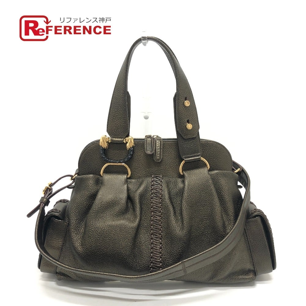 Bvlgari BVLGARI Leoni Bag 2WAY Hand Bag Shoulder Bag Crossbody Tote Bag