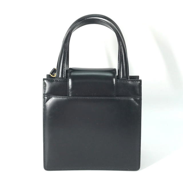 Bvlgari BVLGARI logo 2WAY Bag Shoulder Bag Crossbody Hand Bag Leather Black/Gold - view 3