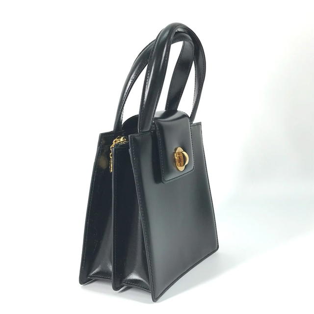 Bvlgari BVLGARI logo 2WAY Bag Shoulder Bag Crossbody Hand Bag Leather Black/Gold - view 4