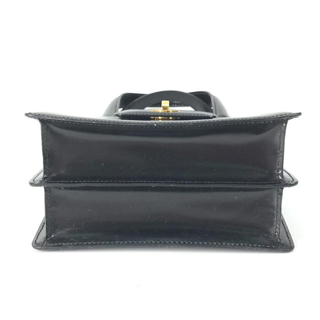 Bvlgari BVLGARI logo 2WAY Bag Shoulder Bag Crossbody Hand Bag Leather Black/Gold - view 5
