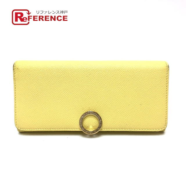 Bvlgari BVLGARI Logo clip Long wallet Folded Long Wallet Leather yellow/GoldHardware - view 1