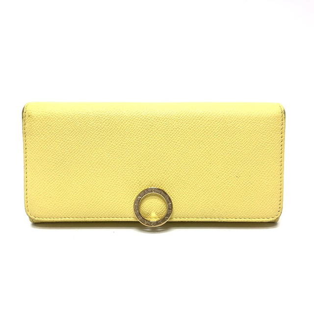 Bvlgari BVLGARI Logo clip Long wallet Folded Long Wallet Leather yellow/GoldHardware - view 2