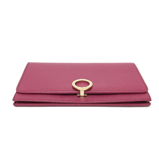 Bvlgari BVLGARI Logo clip Long Wallet Leather pink/GoldHardware - view 4