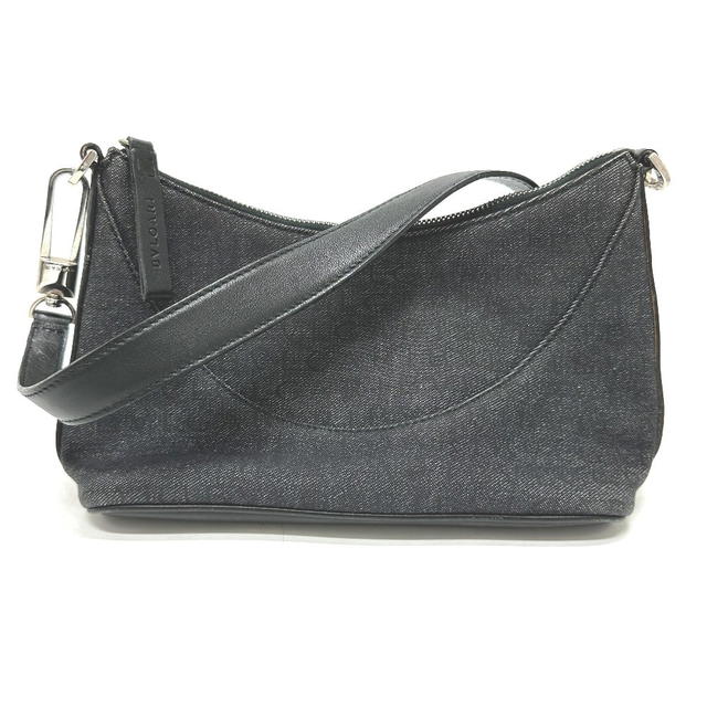 Bvlgari BVLGARI Logo mania Bag Hand Bag Canvas/Leather Navy Based/SilverHardware - view 2