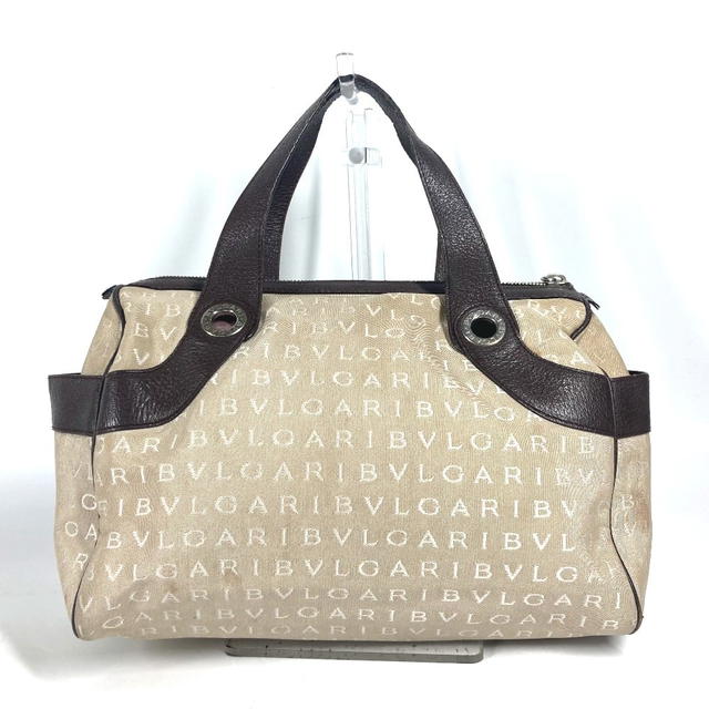 Bvlgari BVLGARI Logo mania Bag Hand Bag Shoulder Bag Leather/Canvas Beige/Dark brown - view 2