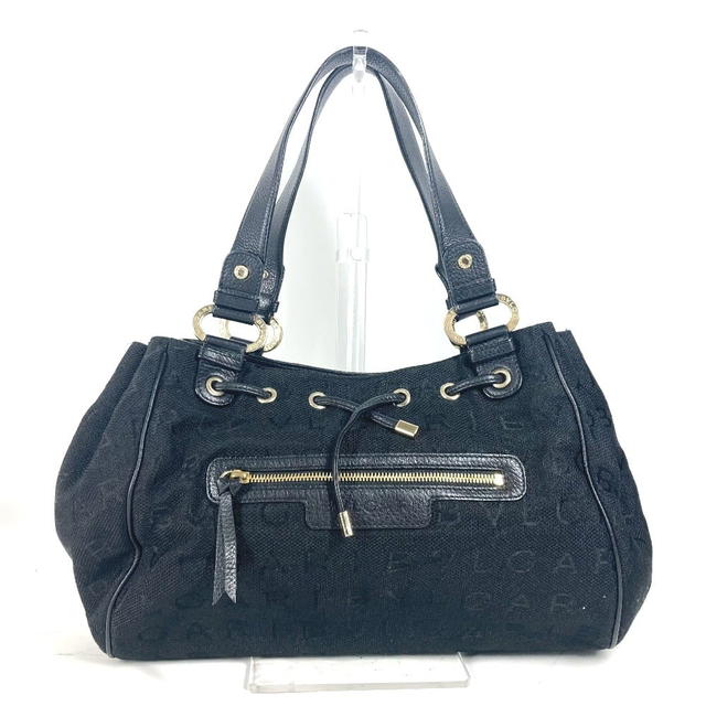 Bvlgari BVLGARI Logo mania Bag Shoulder Bag Tote Bag Leather/Canvas Black/GoldHardware - view 2
