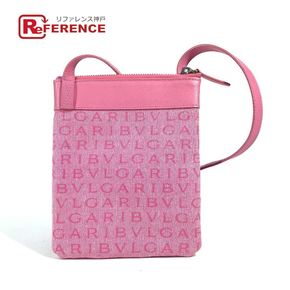 Bvlgari BVLGARI Logo mania Crossbody bag Pochette Shoulder Bag Canvas/Leather pink