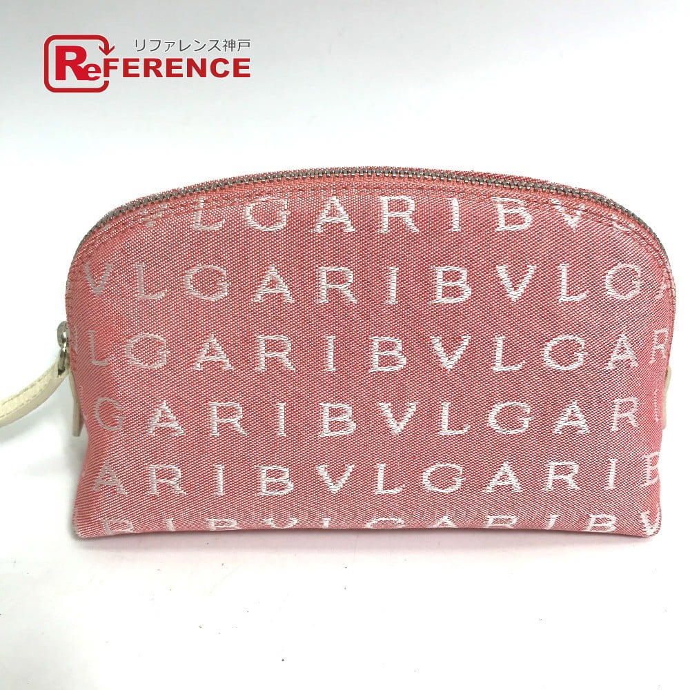 Bvlgari BVLGARI Logo mania Makeup pouch Cosmetics Pouch Canvas pink/pink Unused