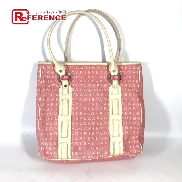 Bvlgari BVLGARI Logo mania Vertical Tote Bag Shoulder Bag Leather/Canvas pink/White - view 1