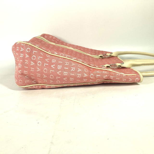 Bvlgari BVLGARI Logo mania Vertical Tote Bag Shoulder Bag Leather/Canvas pink/White - view 5